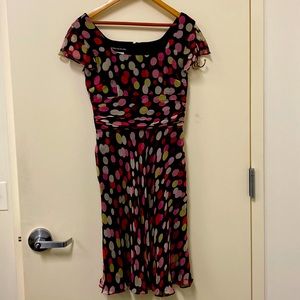 Donna Morgan- 100% silk polka a dot dress- size 4